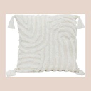 Coussin geometric grace blanc 45x45cm