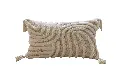 Coussin cozy géometrie  kaki 30x50cm
