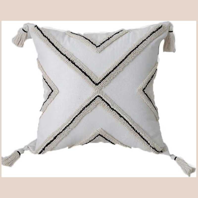 Coussin abstract lines beige 45x45cm