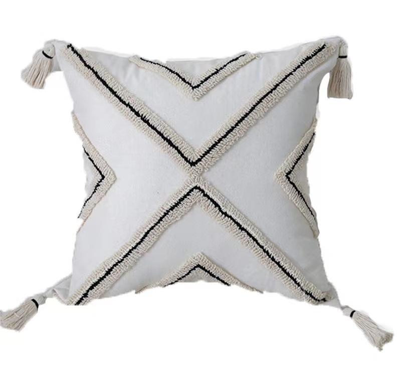 Coussin abstract lines beige 45x45cm