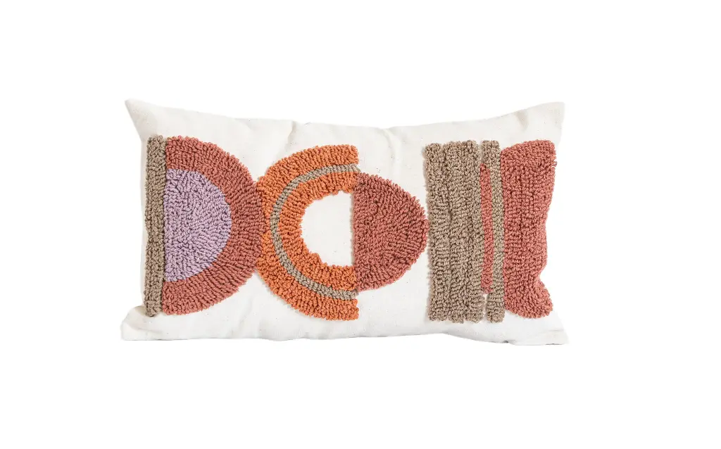 Coussin vibes beige/rouille 30x50cm