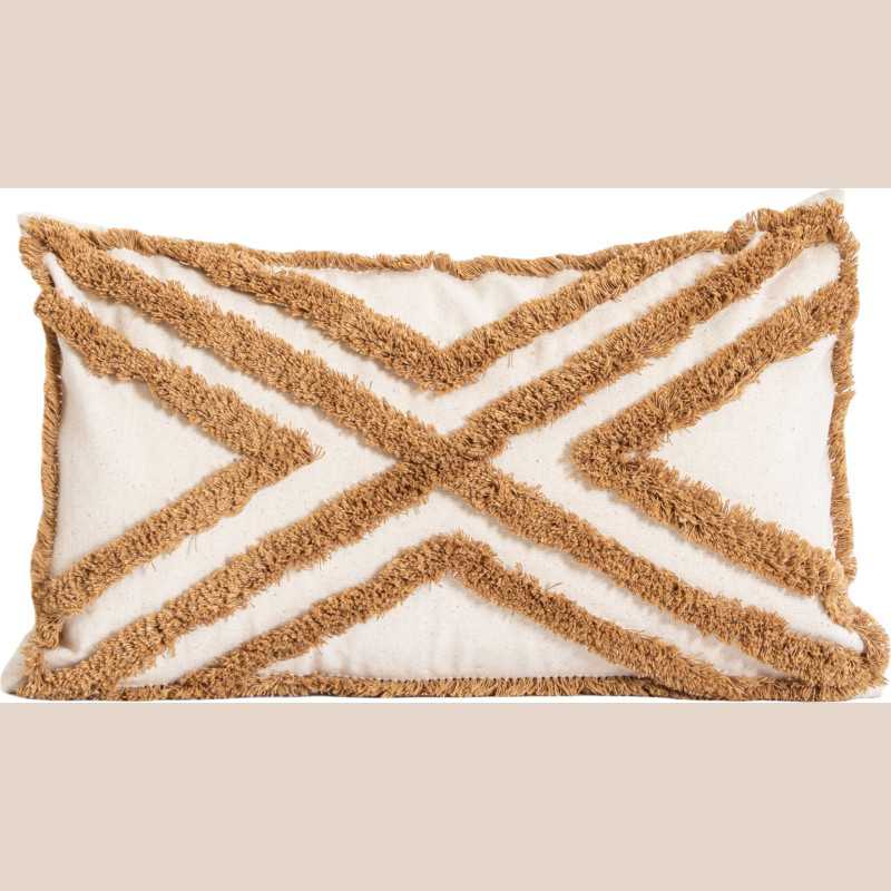 Coussin urban lines beige/marron 30x50cm