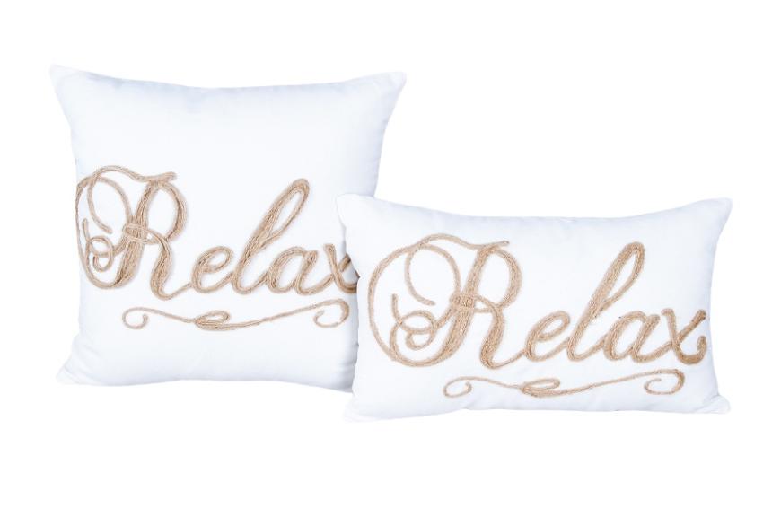 Coussin relax naturel/jute 45x45