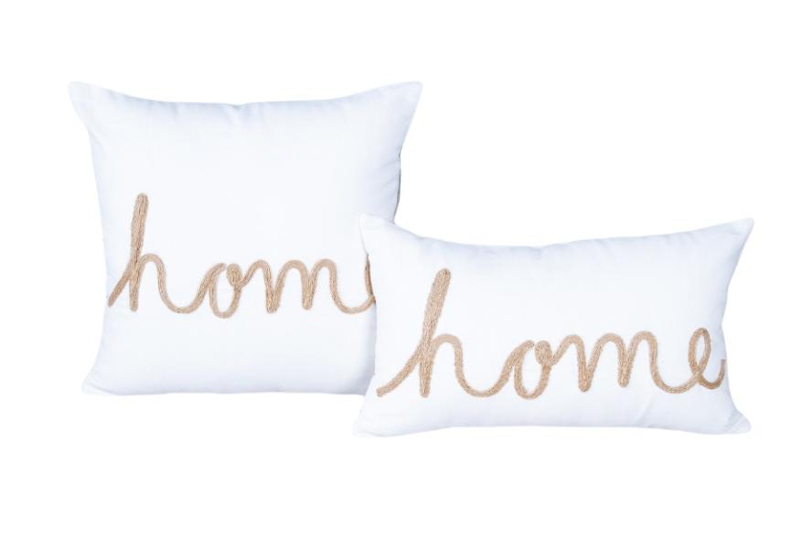 Coussin love naturel/jute