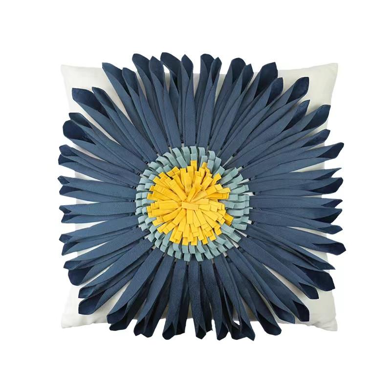 Coussin floa blanc/navy