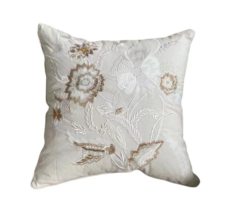 Coussin bria naturel floral