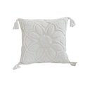 Coussin mandala abstracts blanc 45x45cm