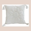 Coussin mandala abstracts blanc 45x45cm