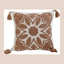 Coussin mandala abstracts marron 45x45cm
