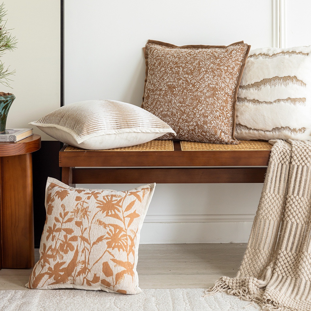 Coussin "caprice pastel" orange - 45x45 cm 