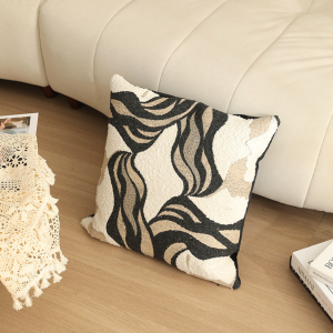 Coussin "tonalités raffinées" noir - 45x45 cm 