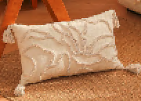 Coussin "sable doré" blanc cassé - 30x50 cm 