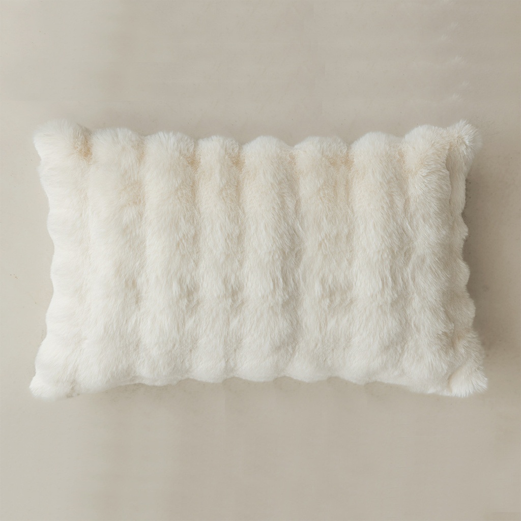 Coussin "bohème raffinée" blanc - 30x50 cm 