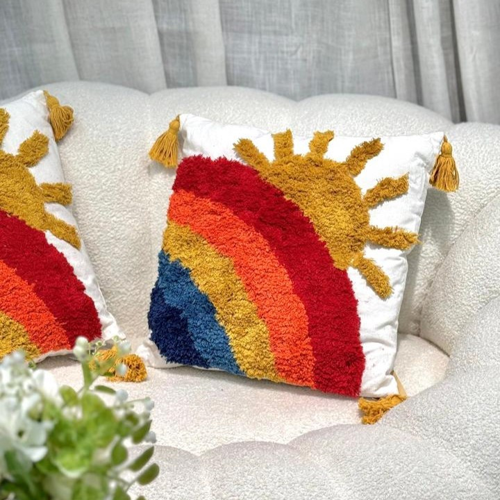 Coussin "romance pastel" multi-couleur - 45x45 cm 