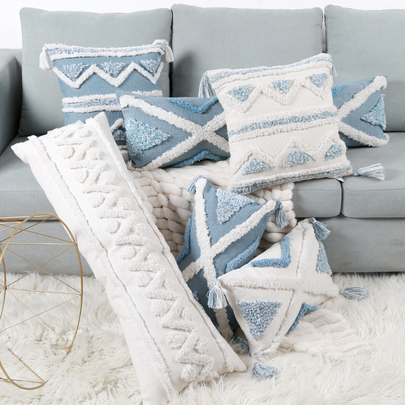 Coussin "forêt mystique" blanc cassé - 30x100 cm 