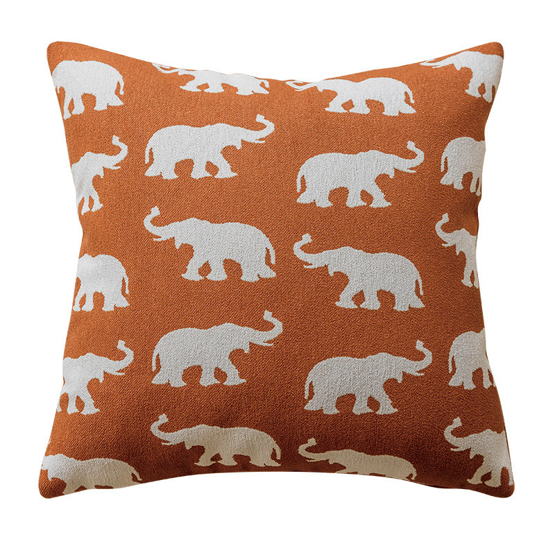 Coussin "terre câline" orange - 45x45 cm 