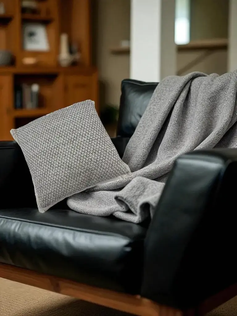 Coussin aiala carré café léger - 75*45*45cm