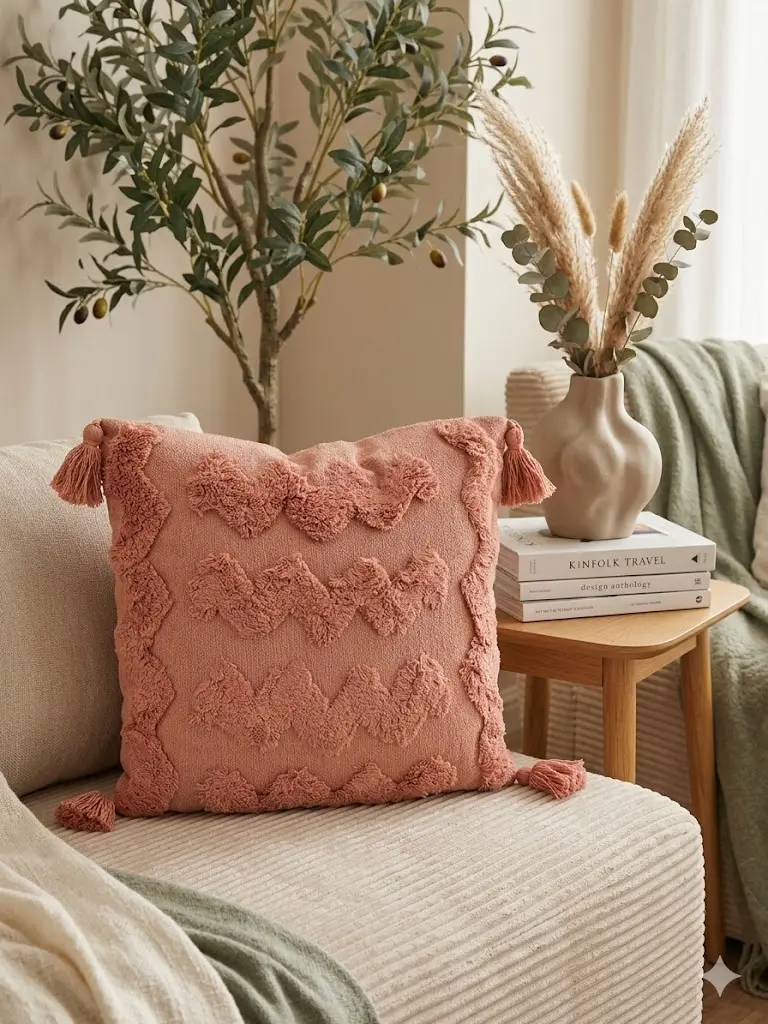 Coussin julia carré rouille - 75*45*45cm