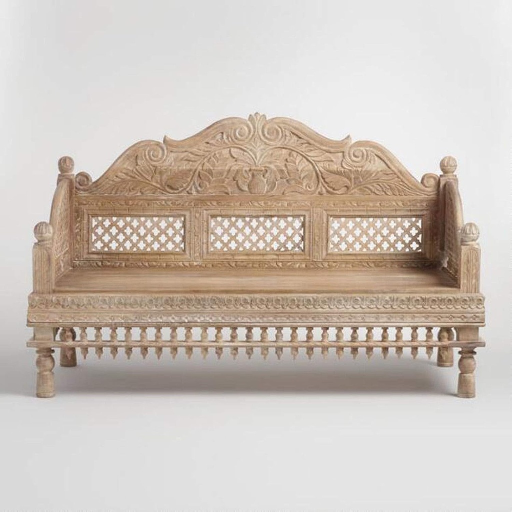 Canape acacia polyester 148x63x89 ethnique
