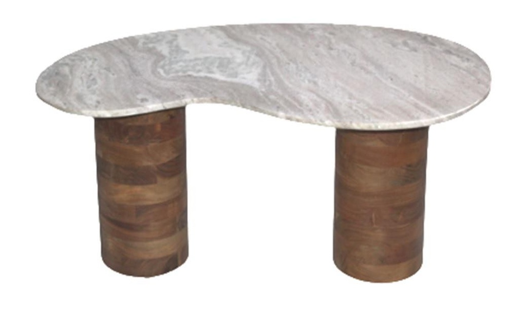 Auxiliaire table metal ceramic 40x40x72 beige