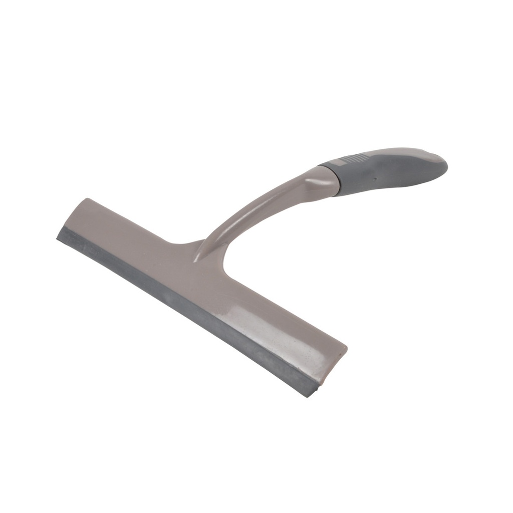 Raclette a vitre plastique et tpr 25cm bicolore anthracite/taupe