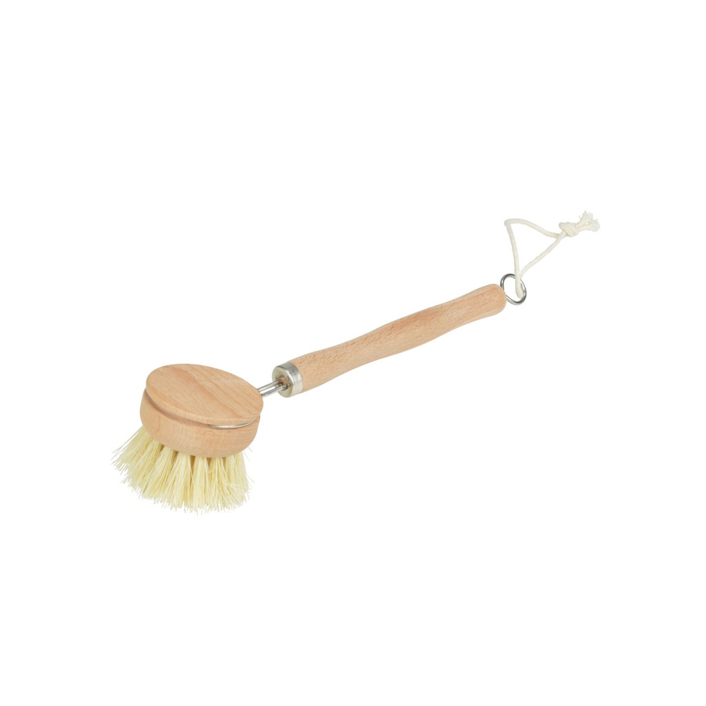 Brosse vaisselle bois 23cm nature vintage