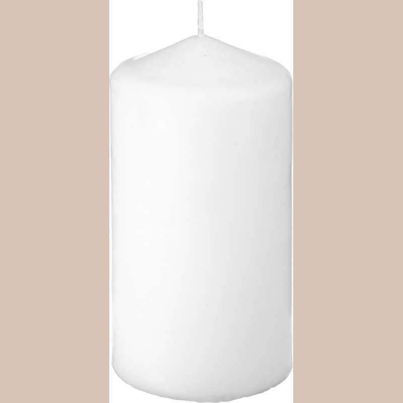 Bougie rond many blanc 7x13