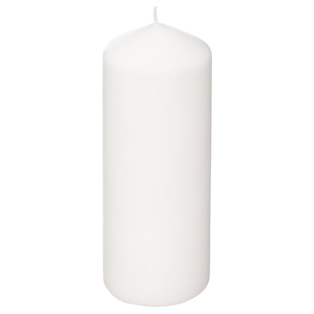Bougie ronde many blanche 6,8x18