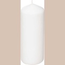 Bougie ronde many blanche 6,8x18