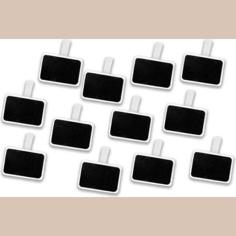Mini-ardoise pailletee sur pince (x 6)