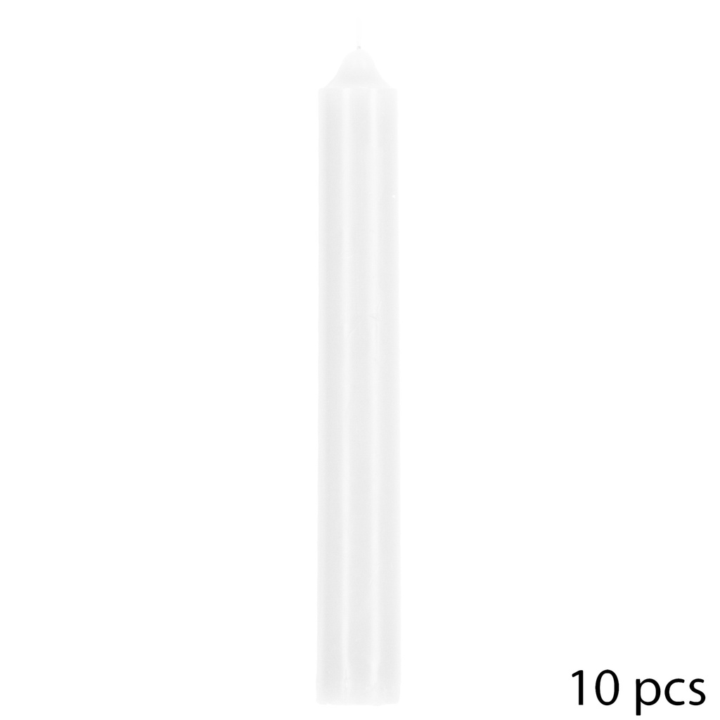 Bougie baton x10 many blanc h16