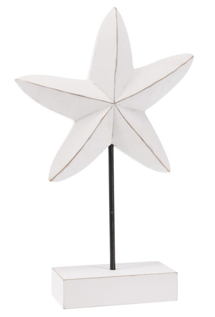 Décoration  étoile de mer blanc 