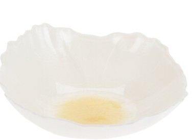Bol en verre fleur 15cm blanc