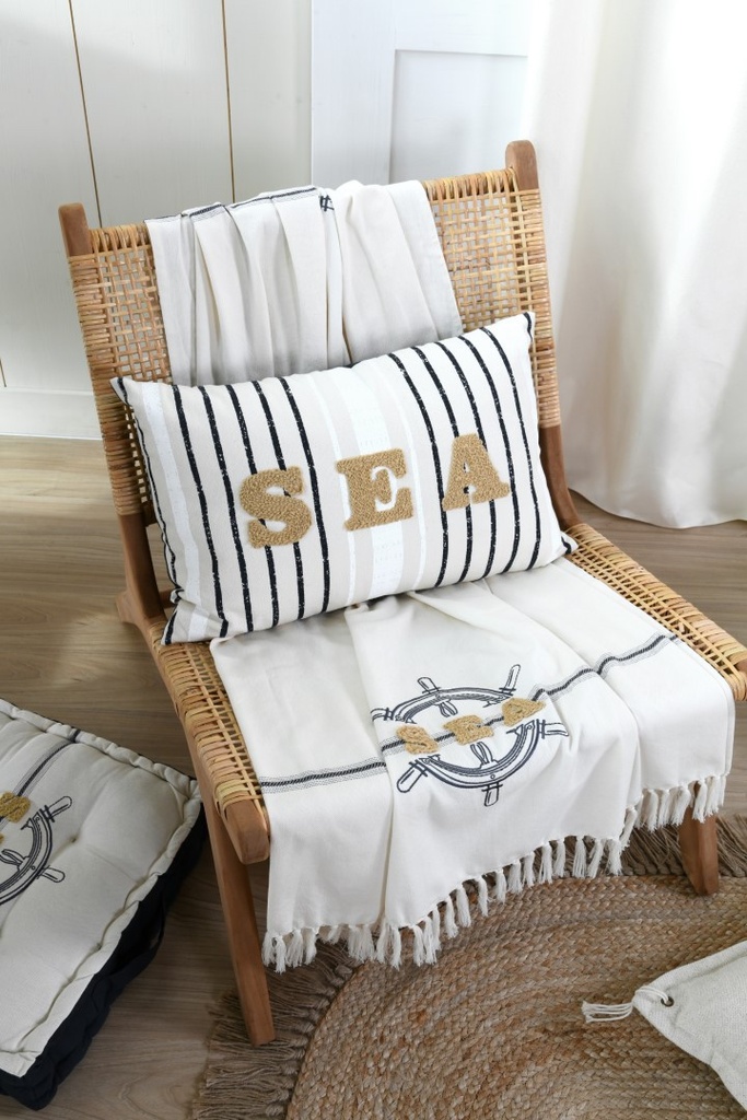 Maritime plaid 125x150 ecru