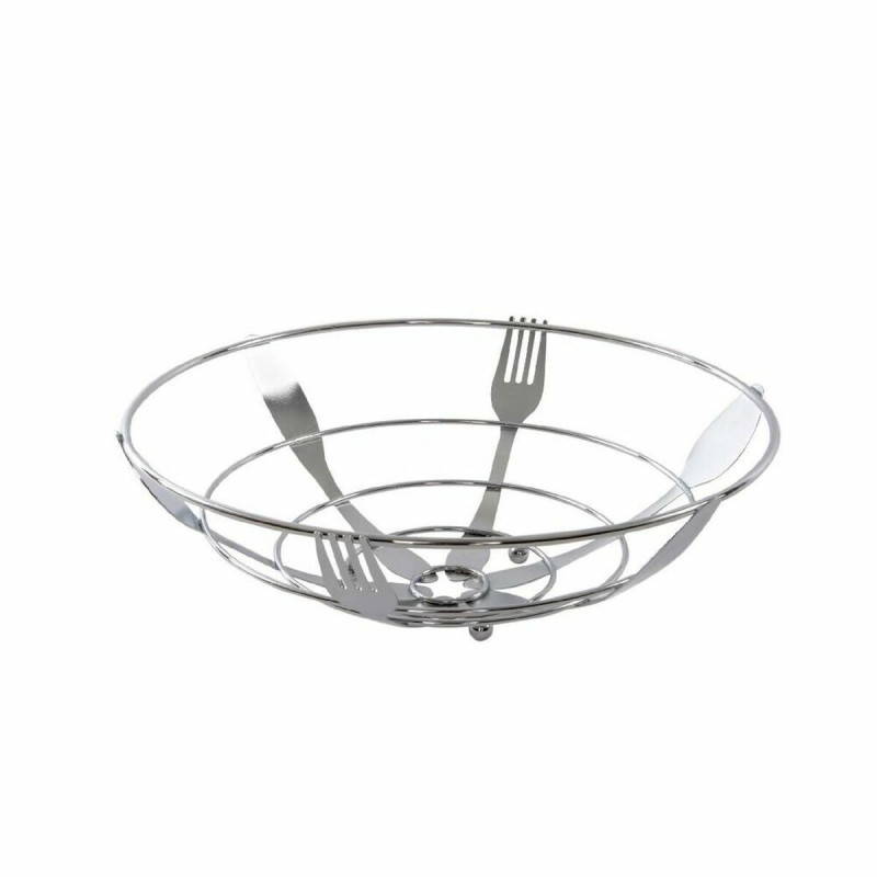 Coupelle de fruits chromage 26x8,5 couverts argenté