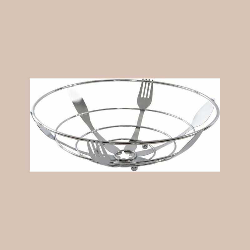 Coupelle de fruits chromage 26x8,5 couverts argenté