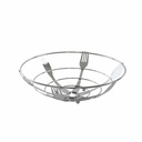 Coupelle de fruits chromage 26x8,5 couverts argenté