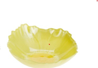 Bol en verre fleur 15cm vert
