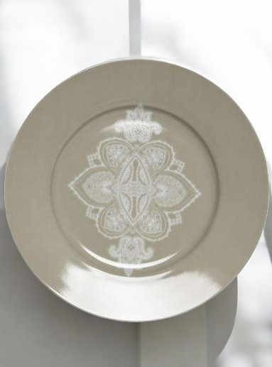 Petite assiette mandala taupe