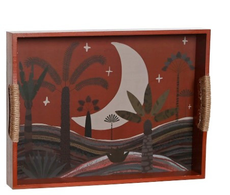 Plateau croissant de lune en mdf 40x30x5 cm
