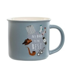 Tasse en porcelaine bleu "my dad is the best" 400 ml
