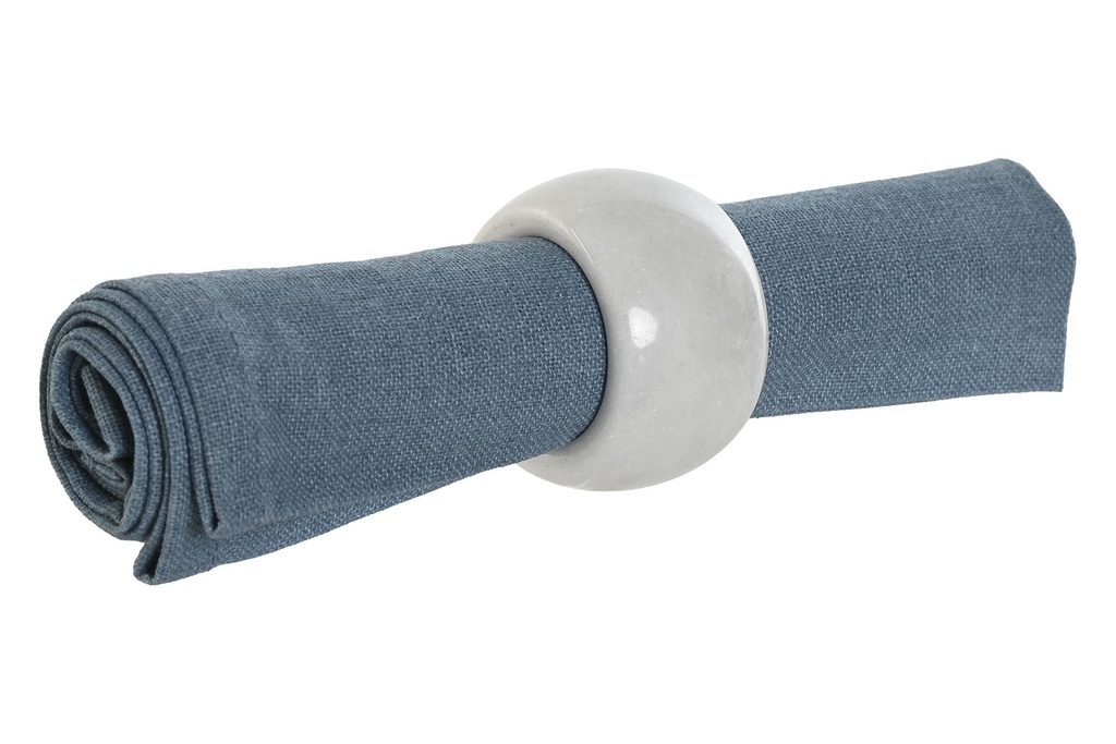 Ensemble de 4 porte-serviettes en marbre 4,8x4,8x3,3 blanc