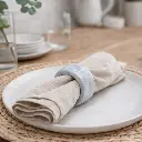 Ensemble de 4 porte-serviettes en marbre 4,8x4,8x3,3 blanc