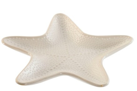 Assiette en porcelaine étoile blanc 20x19x2 cm