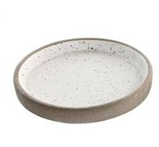 Bougeoir en gres gris 10x10x1.5 cm