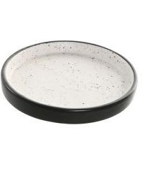 Bougeoir en gres noir 10x10x1.5 cm