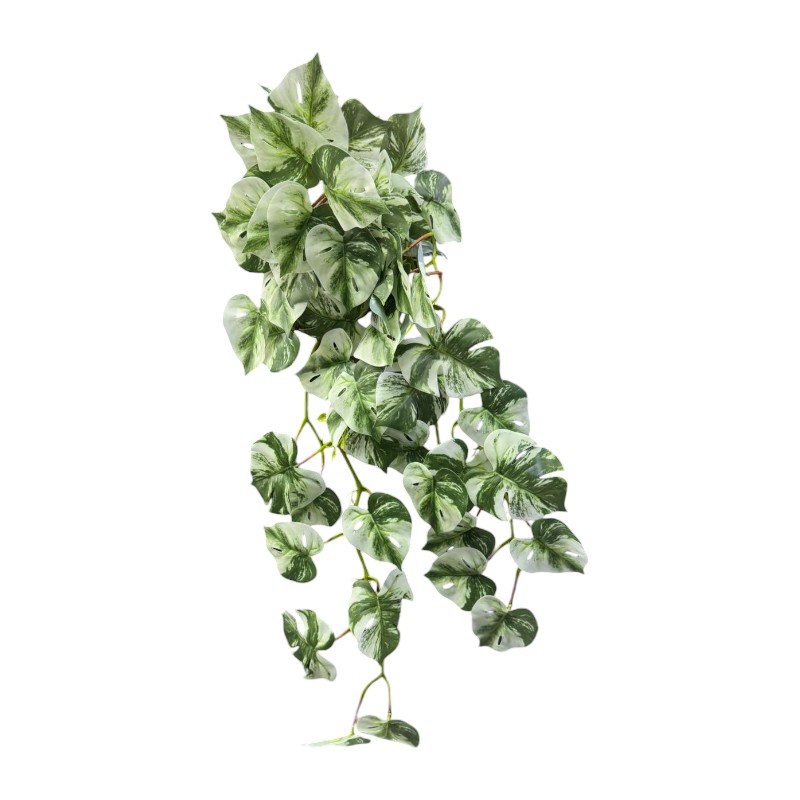Mini bouquet monstera blanc-vert45cm