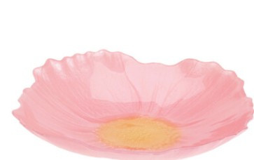 Assiete creuse fleur 21cm rose