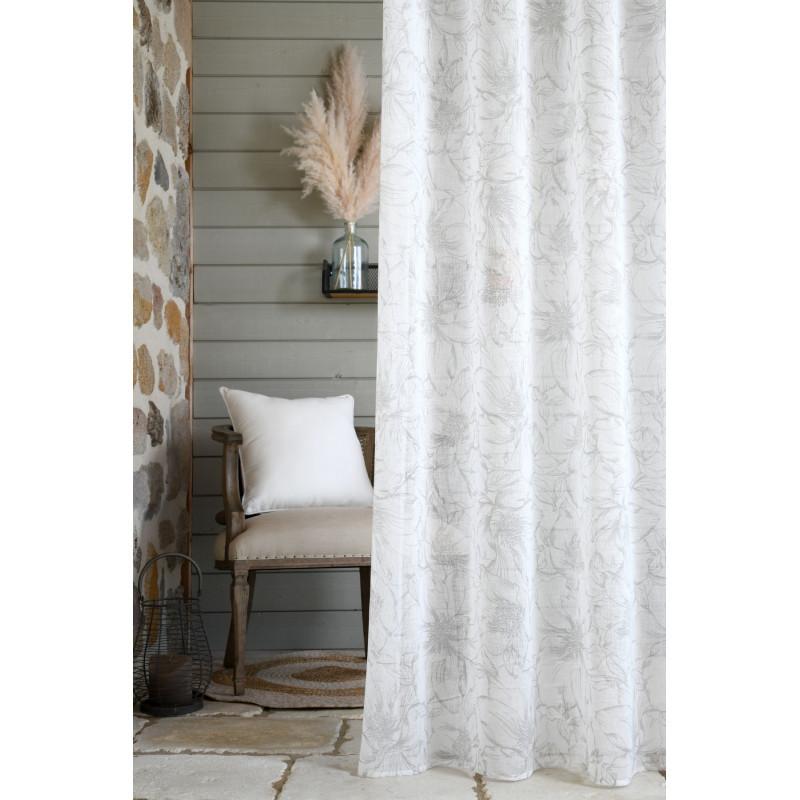 Voillage blanc  betina140x260 noir