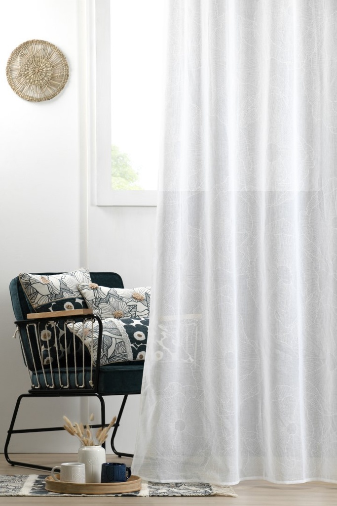 Eugenie voilage 140x260 cm blanc